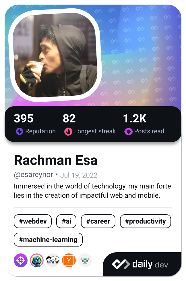 Rachman Esa's Dev Card