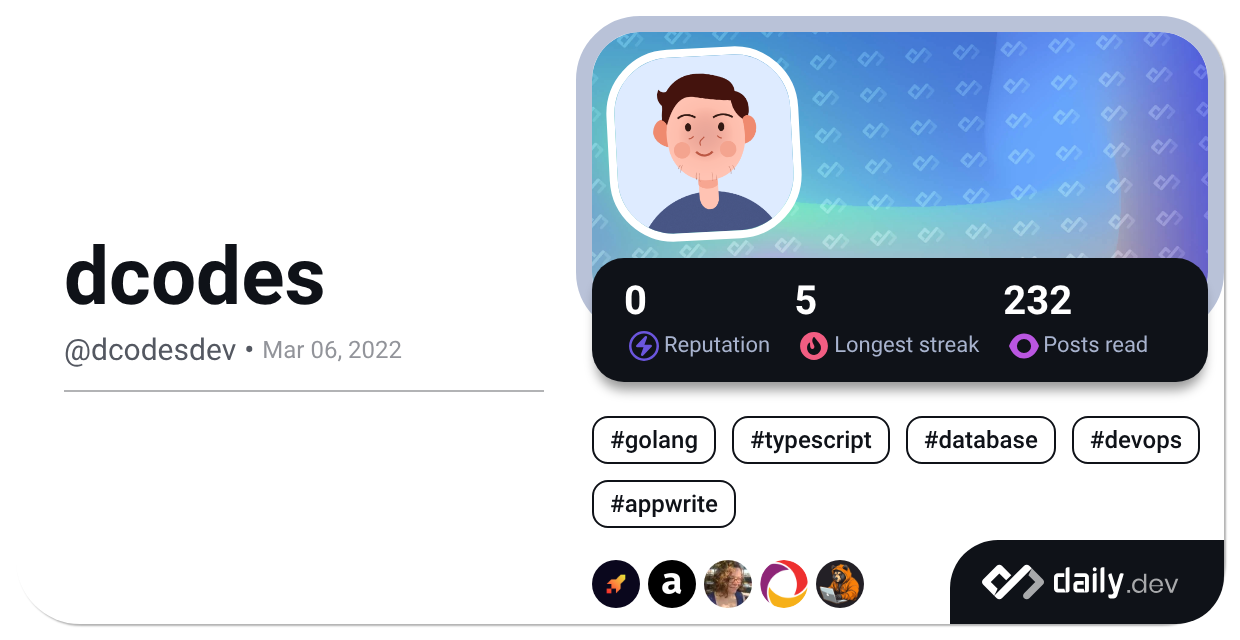 dcodes (@dcodesdev) | daily.dev