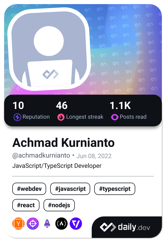 Achmad Kurnianto's Dev Card