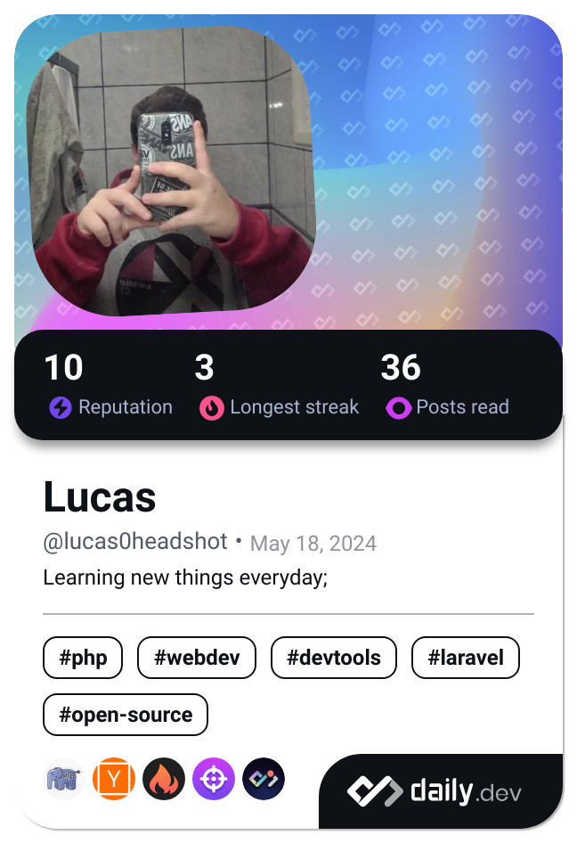 Lucas's Dev Card