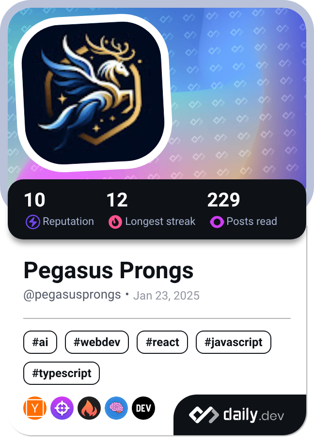 Pegasus Prongs's Dev Card