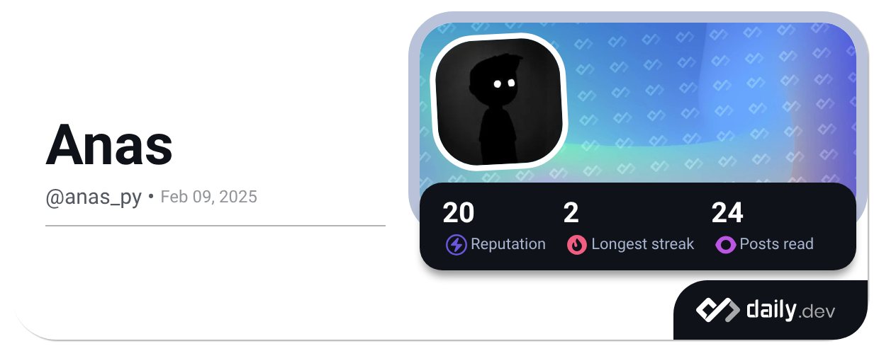 Anas (@anas_py) | daily.dev