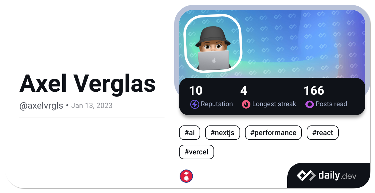 Axel Verglas (@axelvrgls) | daily.dev