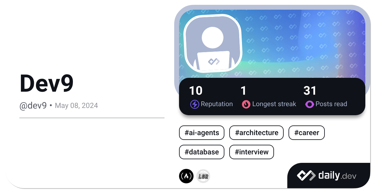 Dev9 (@dev9) | daily.dev