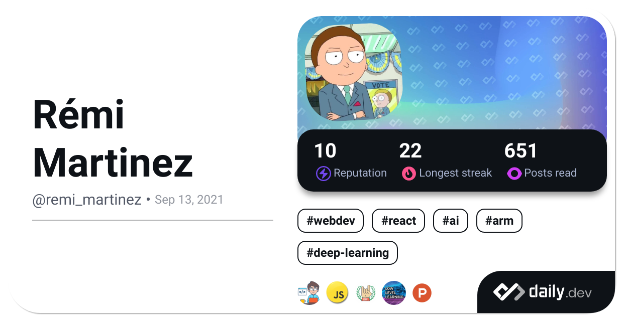 Rémi Martinez's Dev Card