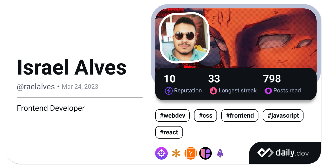 Israel Alves's Dev Card