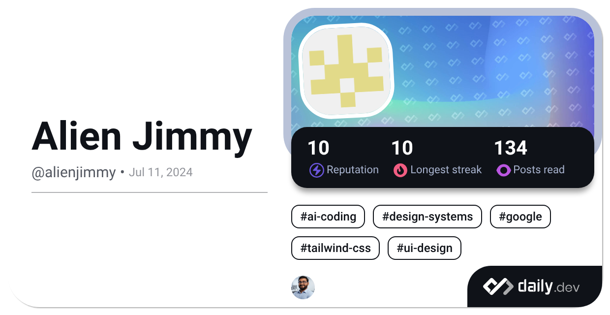 Alien Jimmy (@alienjimmy) | daily.dev