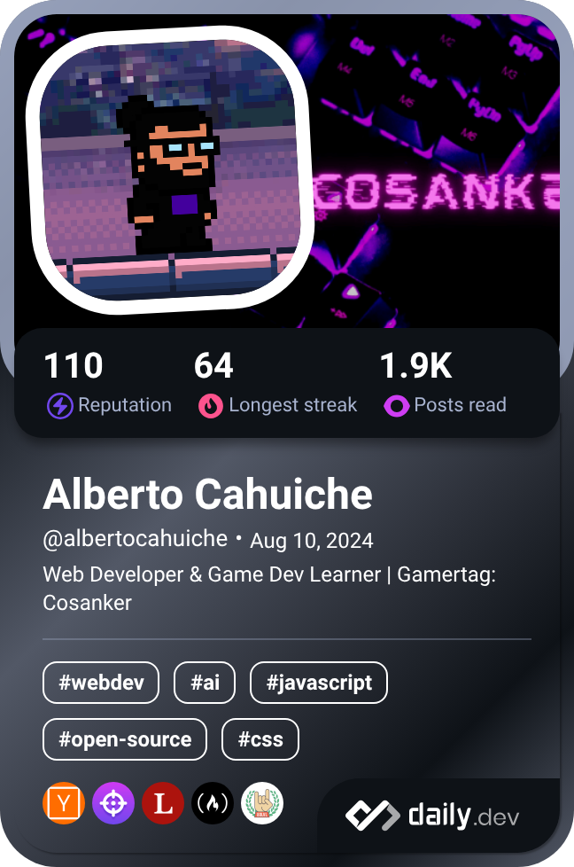 Alberto Cahuiche's Dev Card