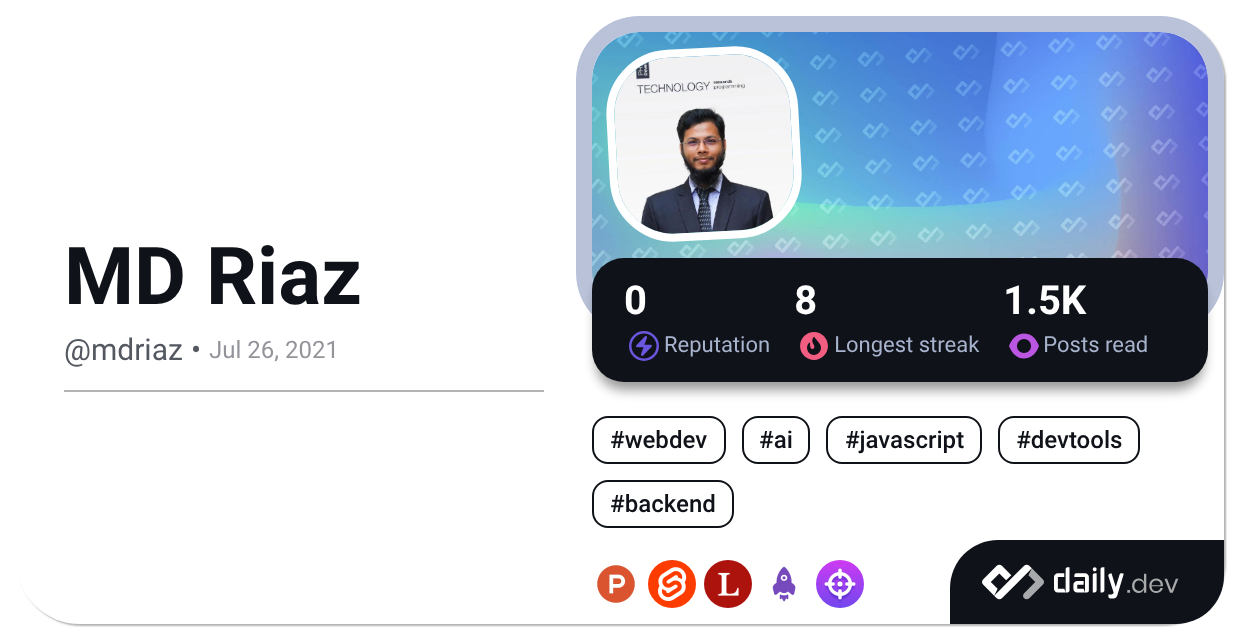 MD Riaz (@mdriaz) | daily.dev