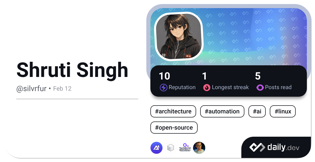 Shruti Singh (@silvrfur) | daily.dev