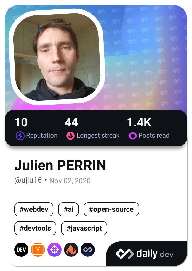 Julien PERRIN's Dev Card