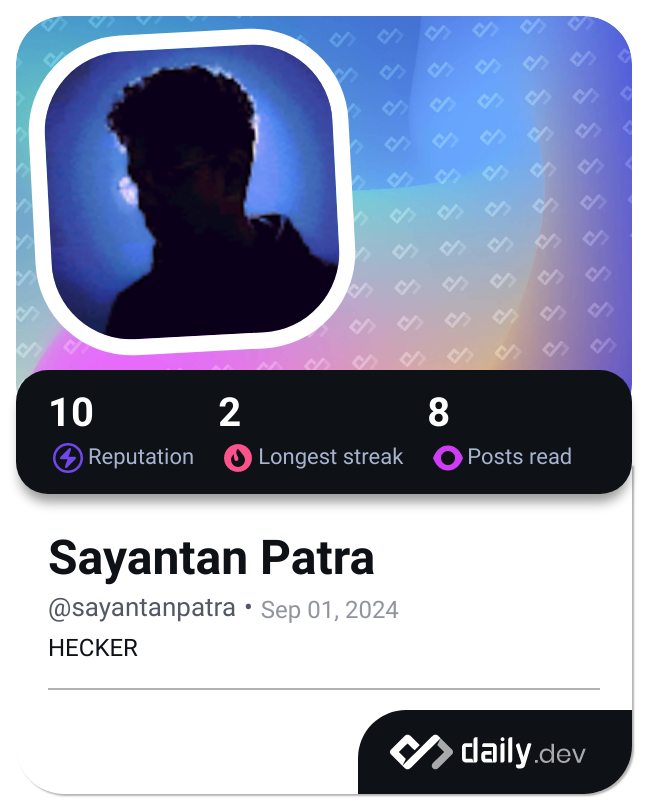 Sayantan Patra's Dev Card