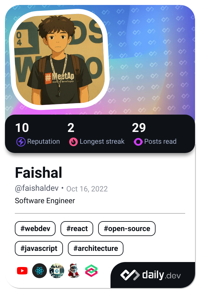 Faishal's Dev Card
