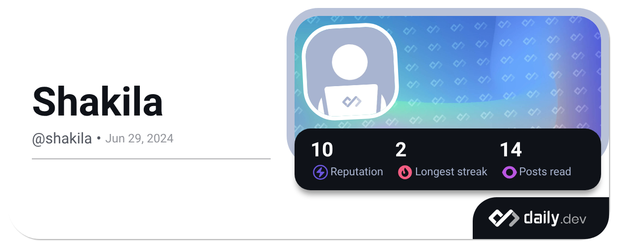 Shakila (@shakila) | daily.dev