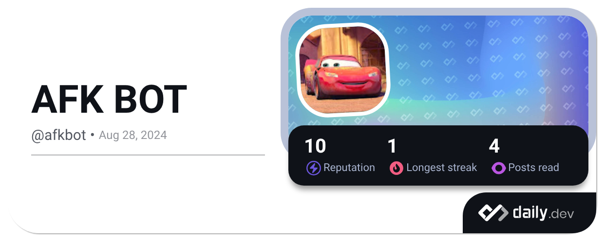 AFK BOT (@afkbot) | daily.dev