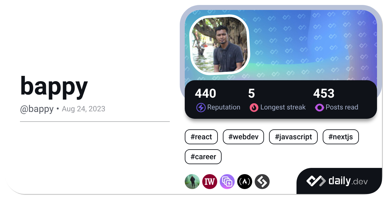 bappy (@bappy) | daily.dev
