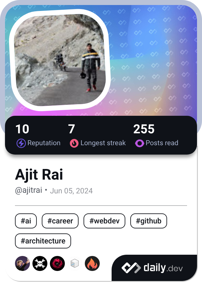 Ajit Rai's Dev Card