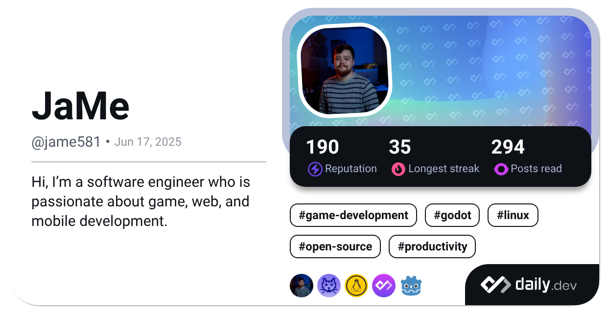 Jan Mesarč's Dev Card