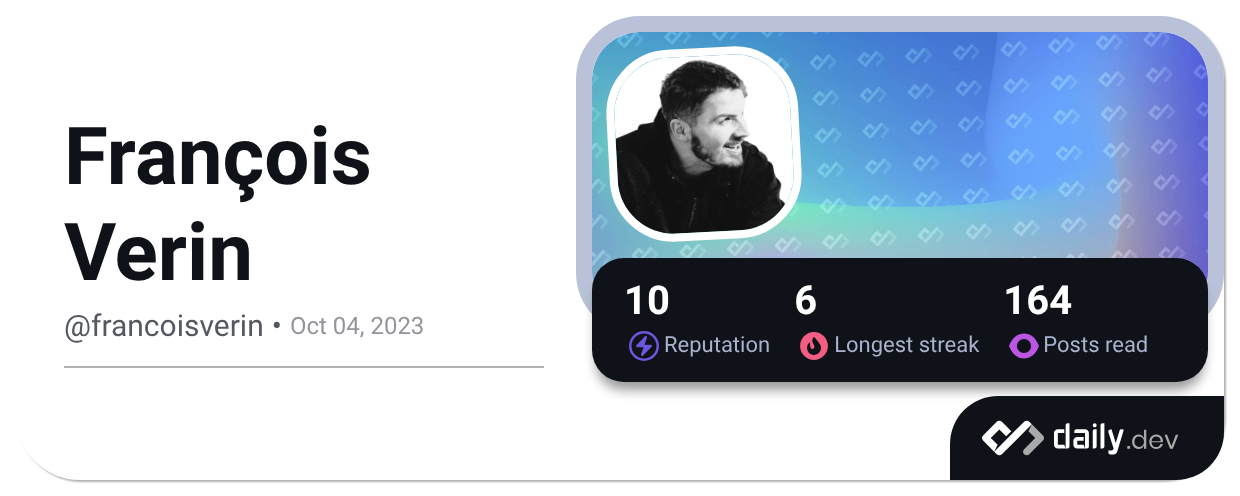 François Verin's Dev Card