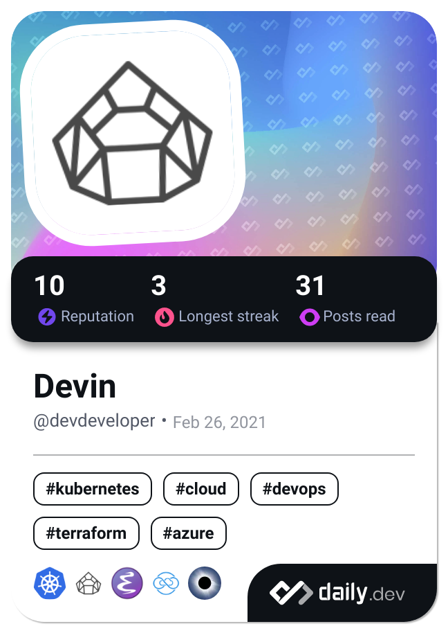 Devin's Dev Card