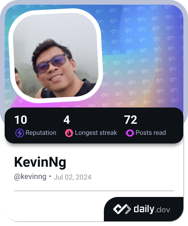 KevinNg's Dev Card