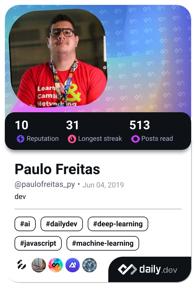 Paulo Freitas 's Dev Card