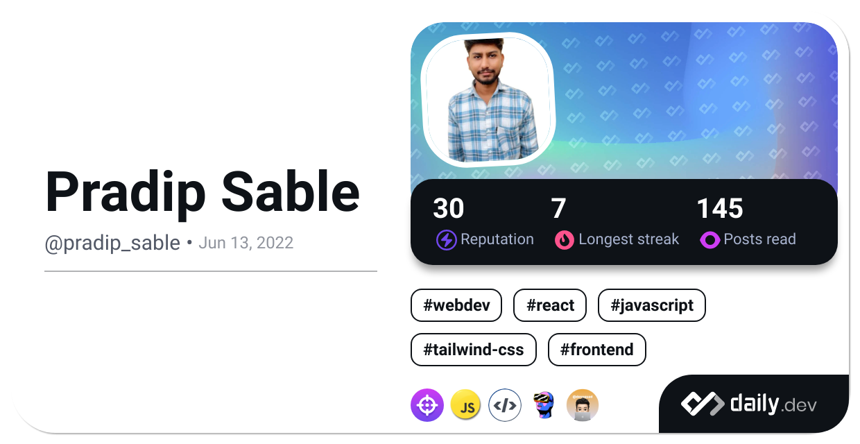 Pradip Sable's Dev Card