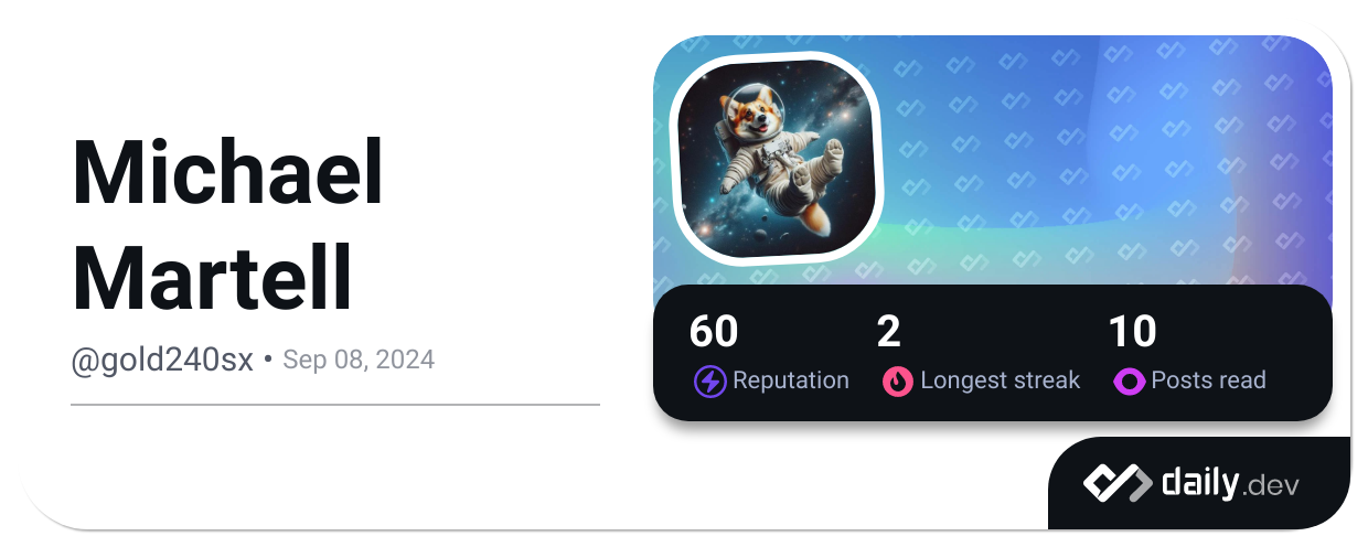 Michael Martell's Dev Card