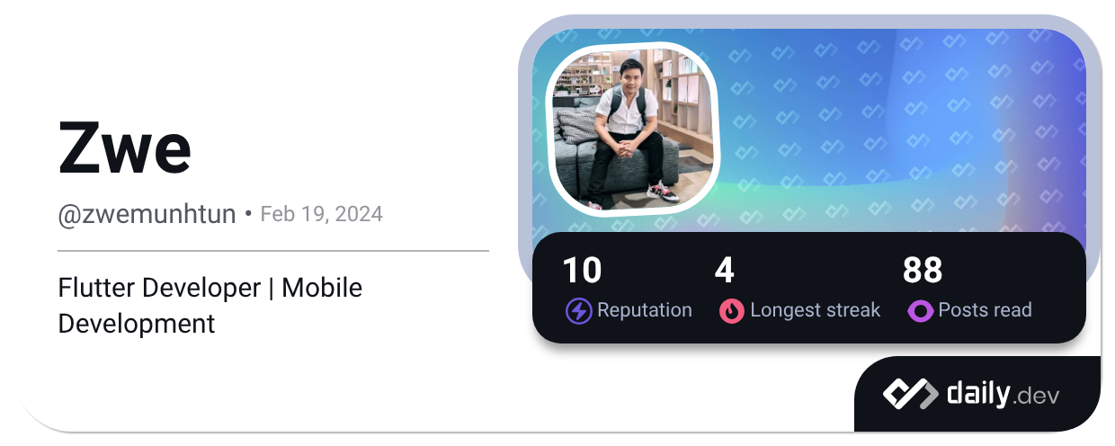 Zwe's Dev Card
