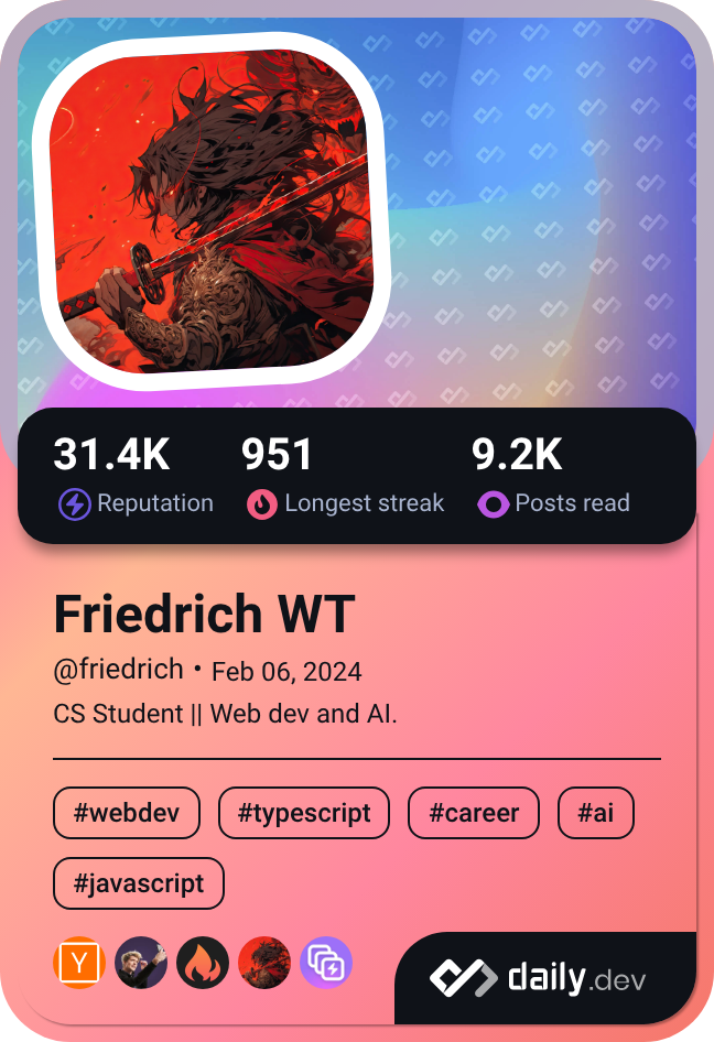 Friedrich WT's Dev Card