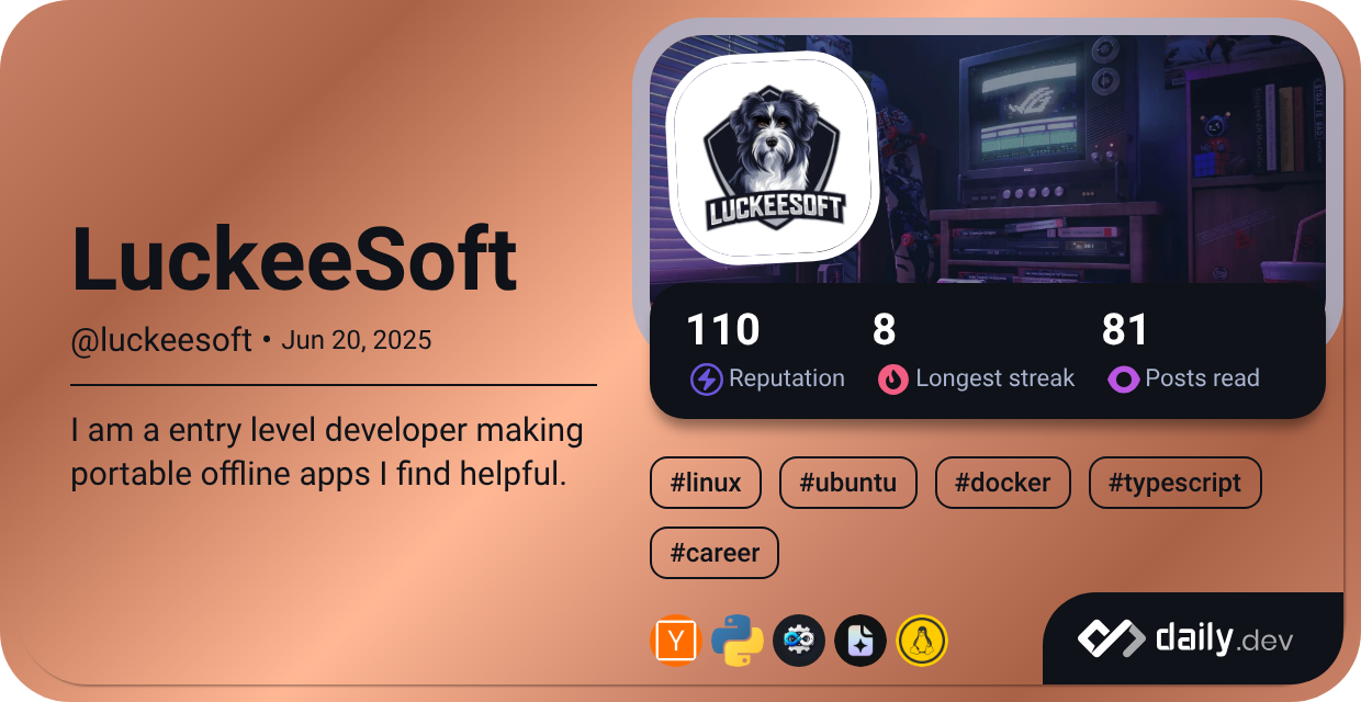 LuckeeSoft's Dev Card