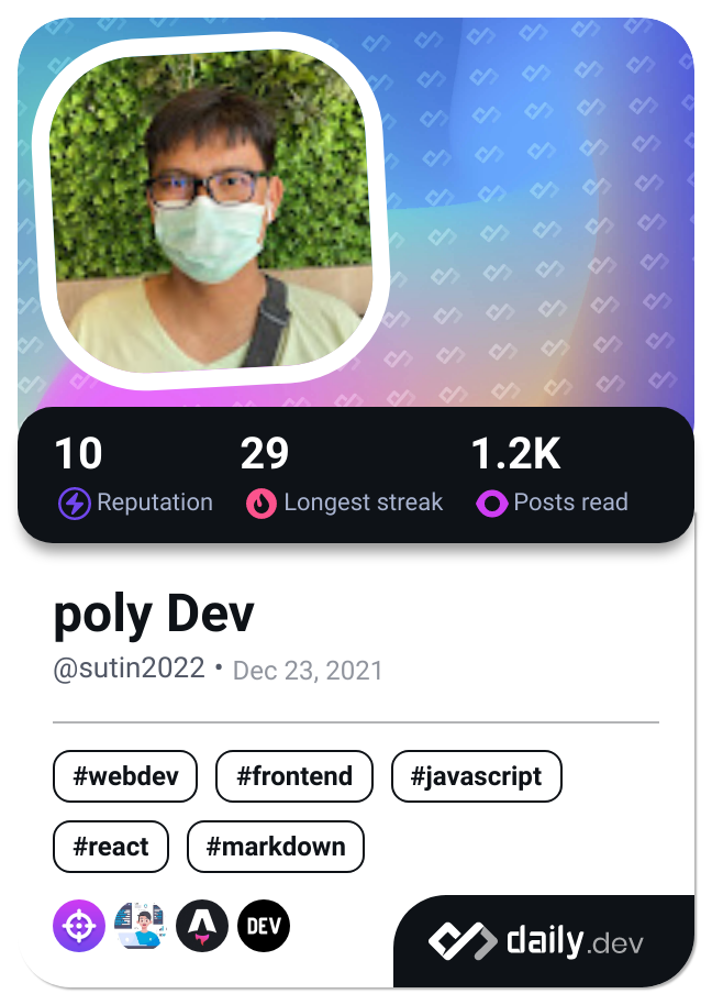 poly Dev's Dev Card