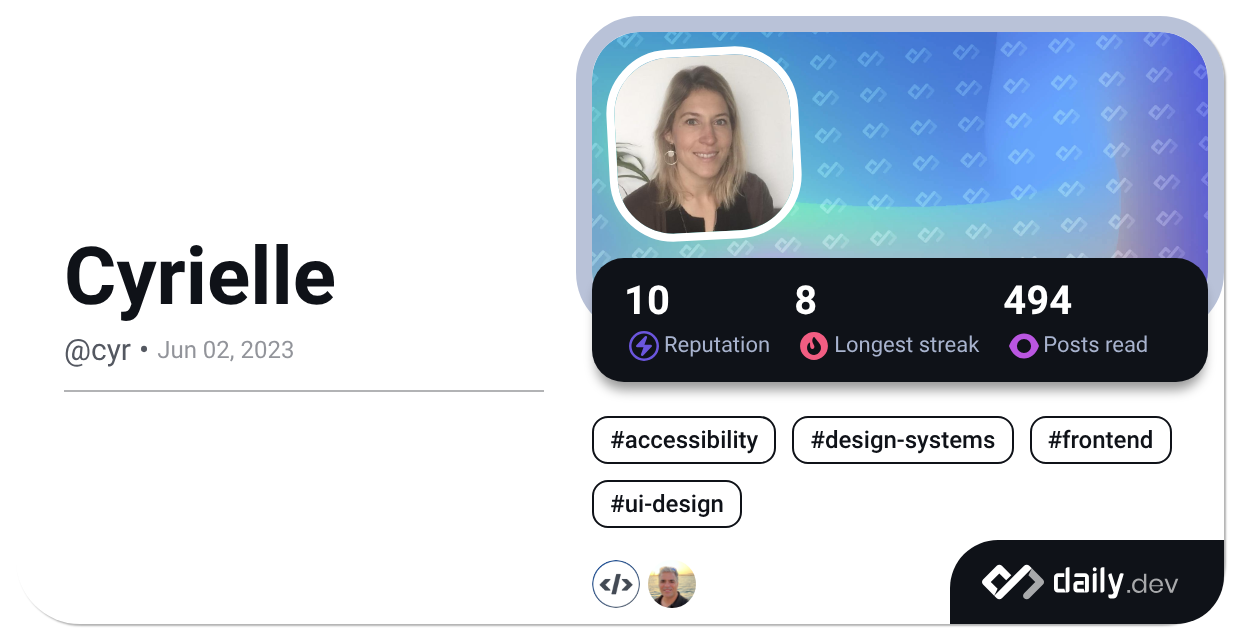 Cyrielle (@cyr) | daily.dev