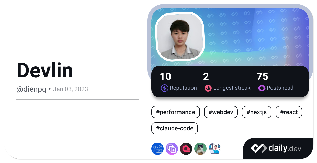 Devlin (@dienpq) | daily.dev