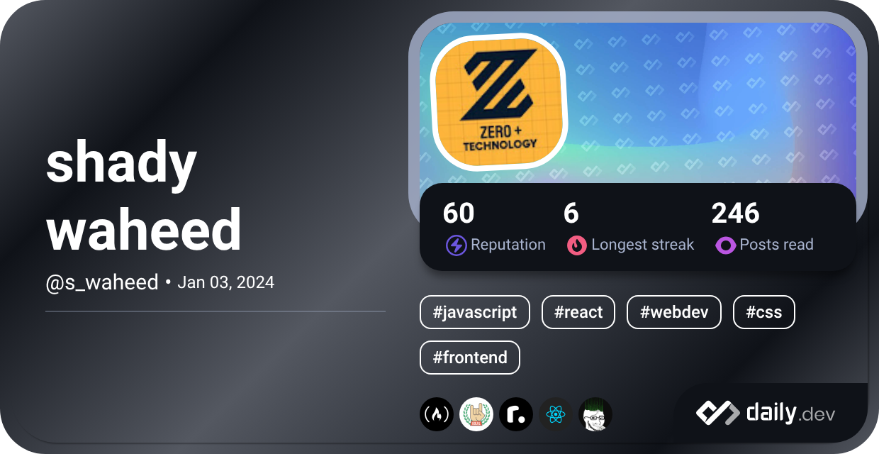Waheed Clg 2 shady waheed (@s_waheed) | daily.dev