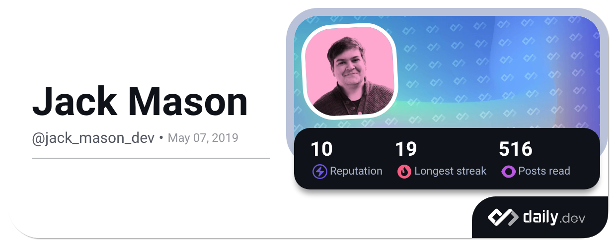 Recent posts by Jack Mason (@jack_mason_dev) | daily.dev