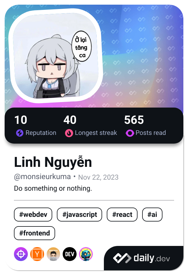 Linh Nguyễn's Dev Card