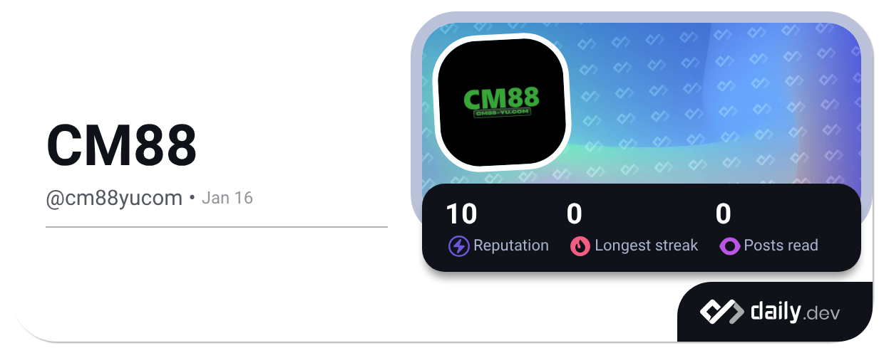 CM88 (@cm88yucom) | daily.dev