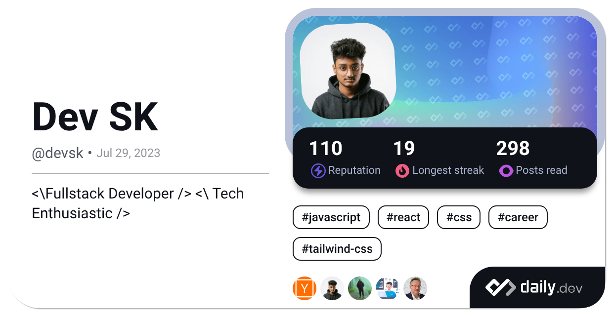 Dev SK (@devsk) | daily.dev