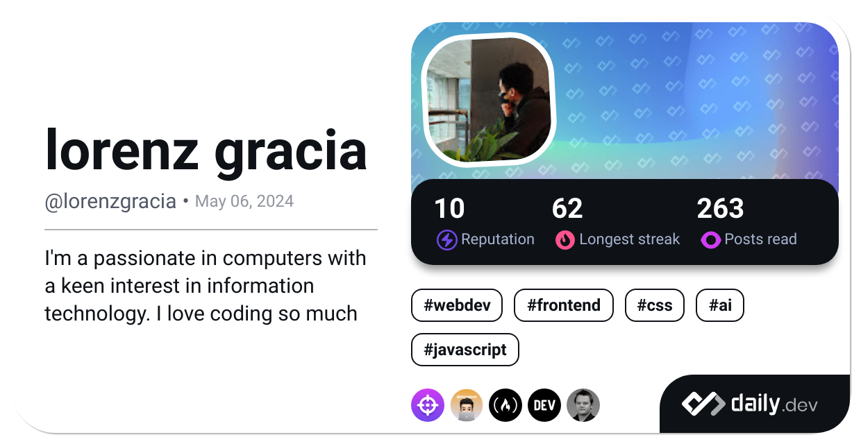 lorenz gracia's Dev Card