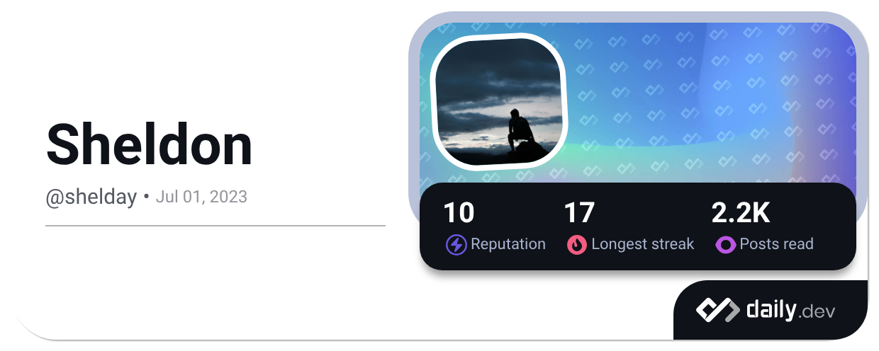 Sheldon Daily Routine Sheldon (@shelday) | daily.dev