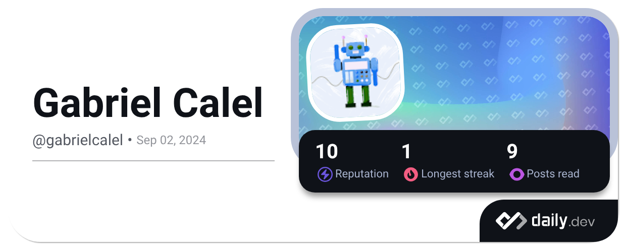 Gabriel Calel (@gabrielcalel) | daily.dev