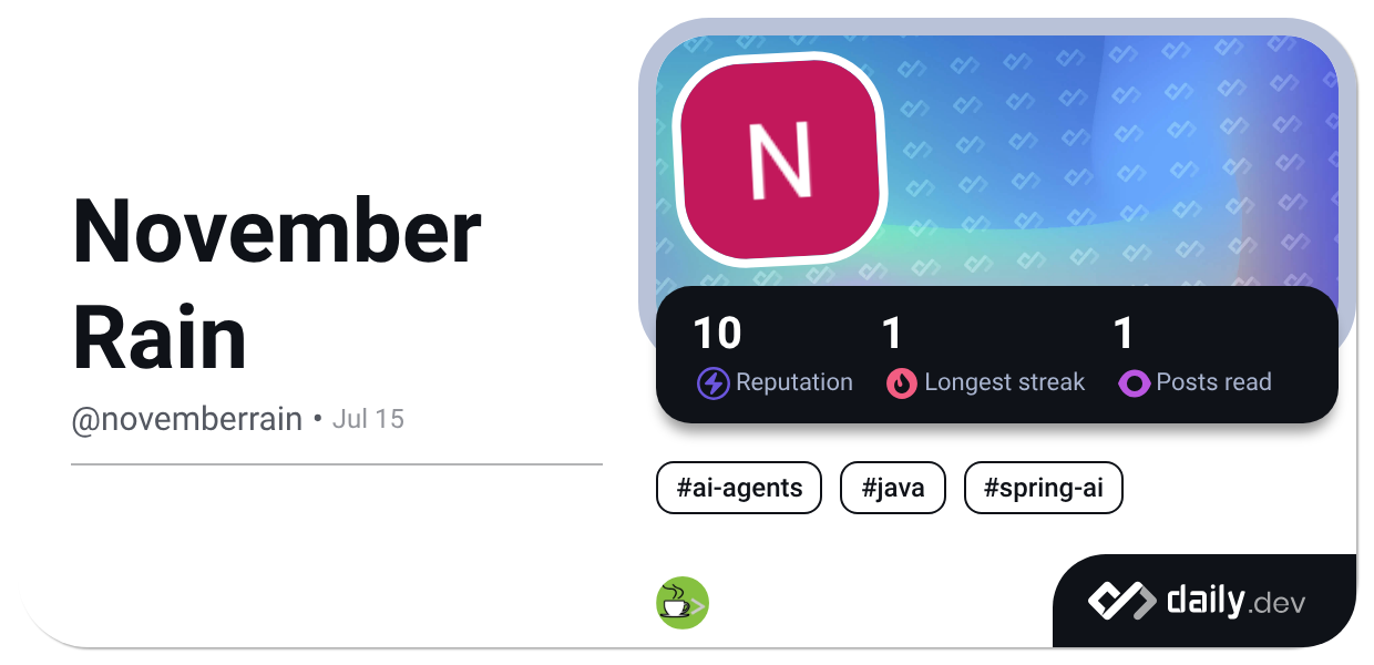 November Rain's Dev Card