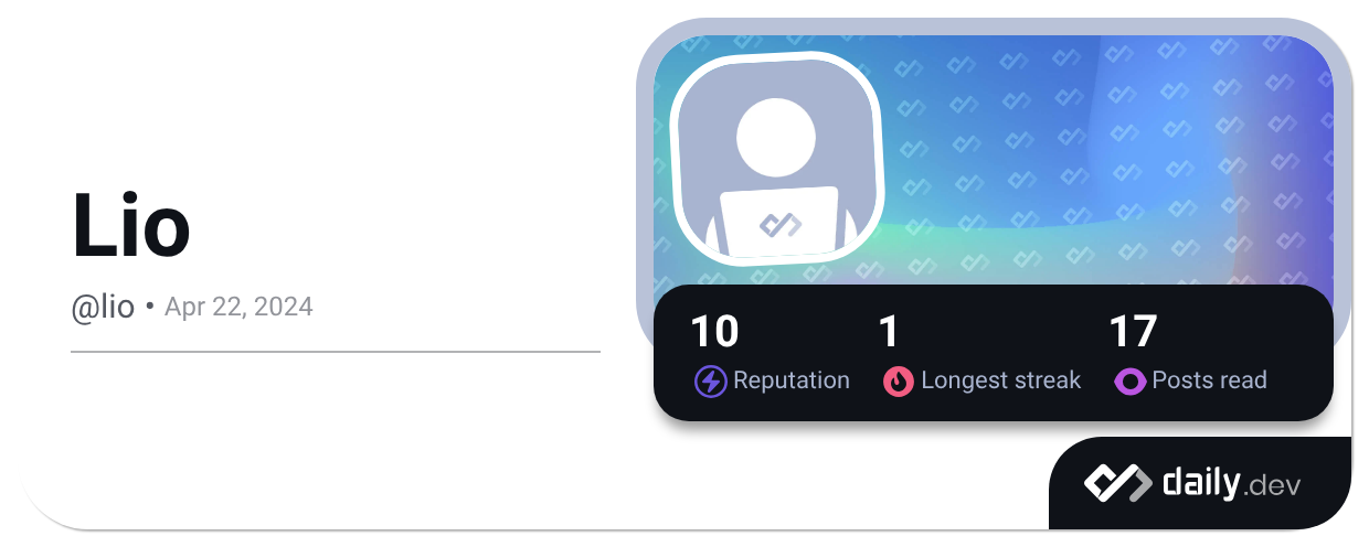 Lio (@lio) | daily.dev