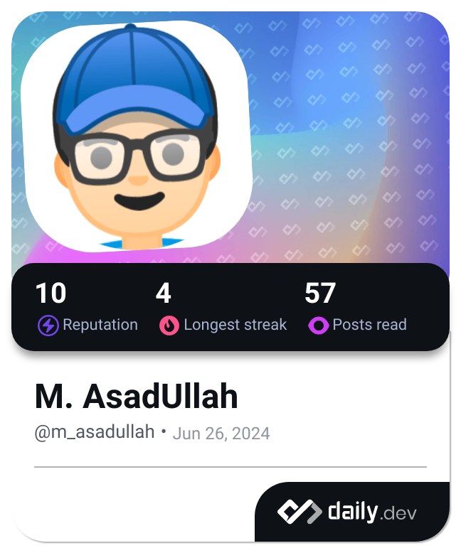 M. AsadUllah's Dev Card