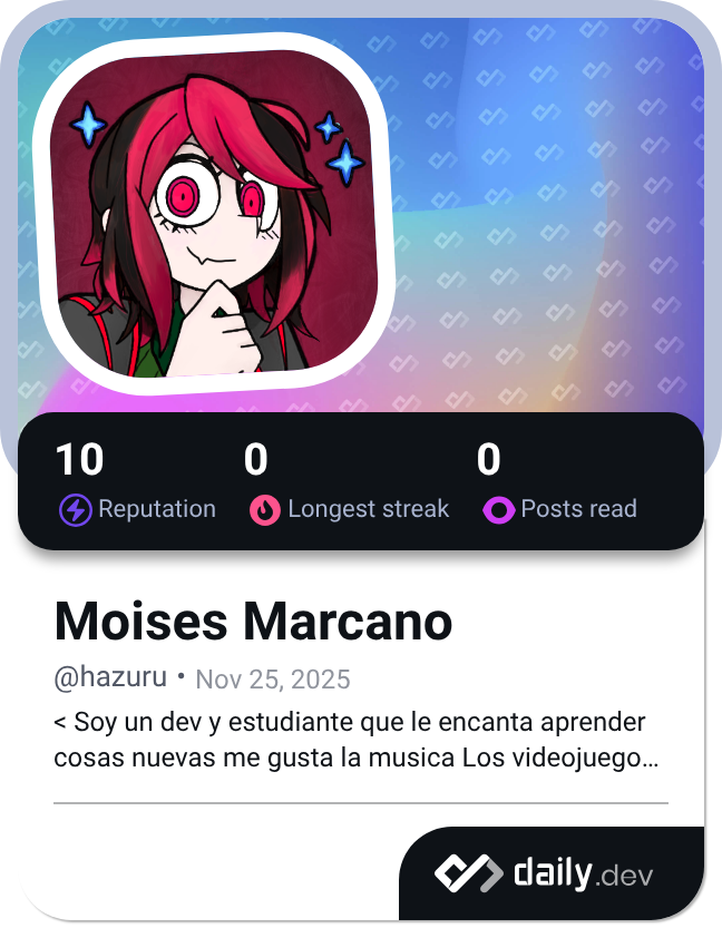Moises Marcano's Dev Card
