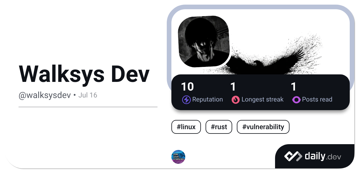 Walksys Dev Card