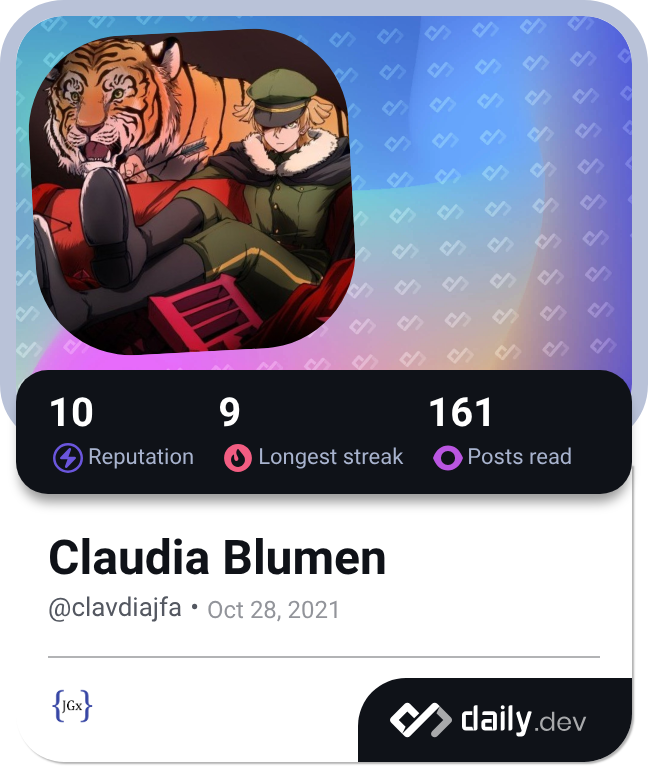 Claudia Blumen's Dev Card