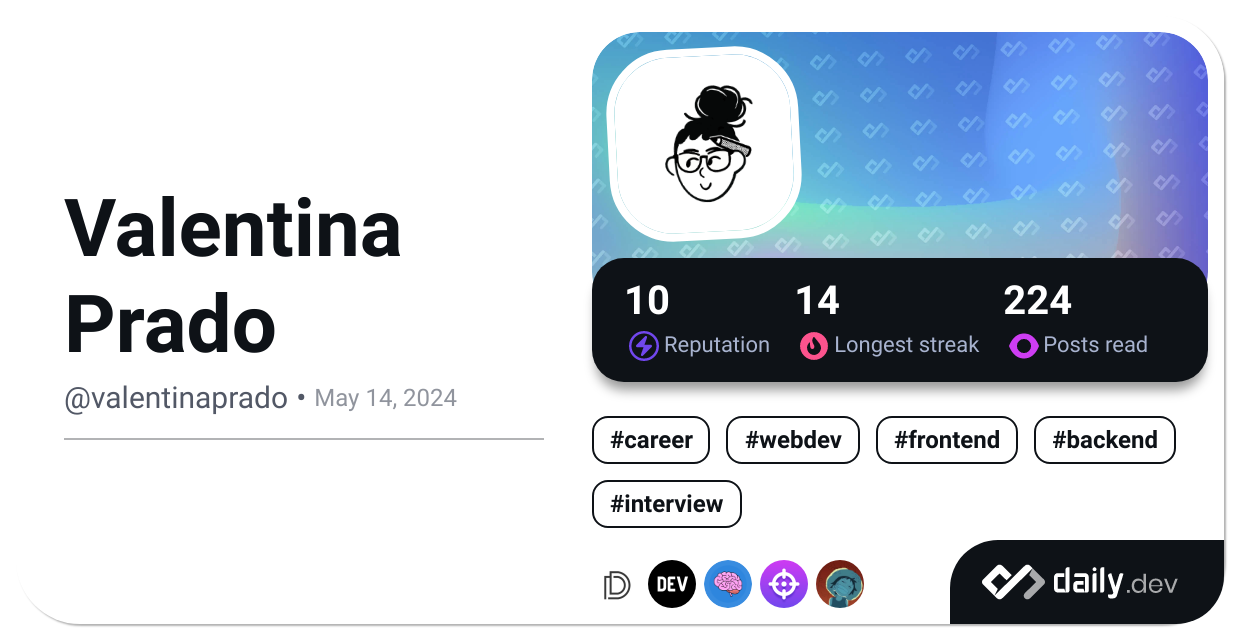 Valentina Prado's Dev Card