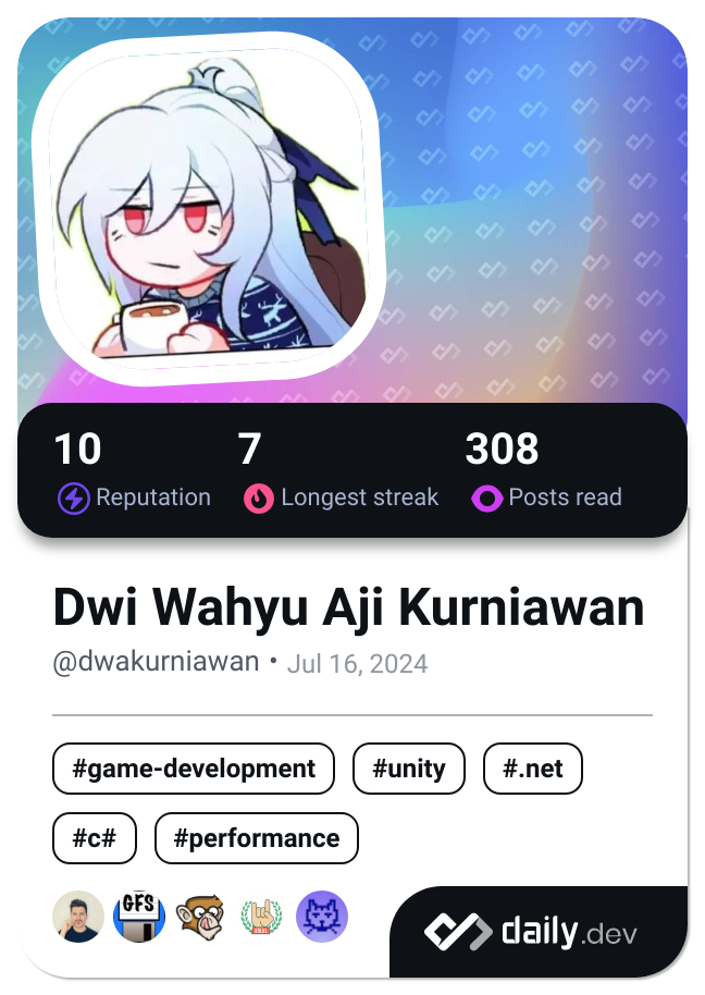 Dwi Wahyu Aji Kurniawan's Dev Card